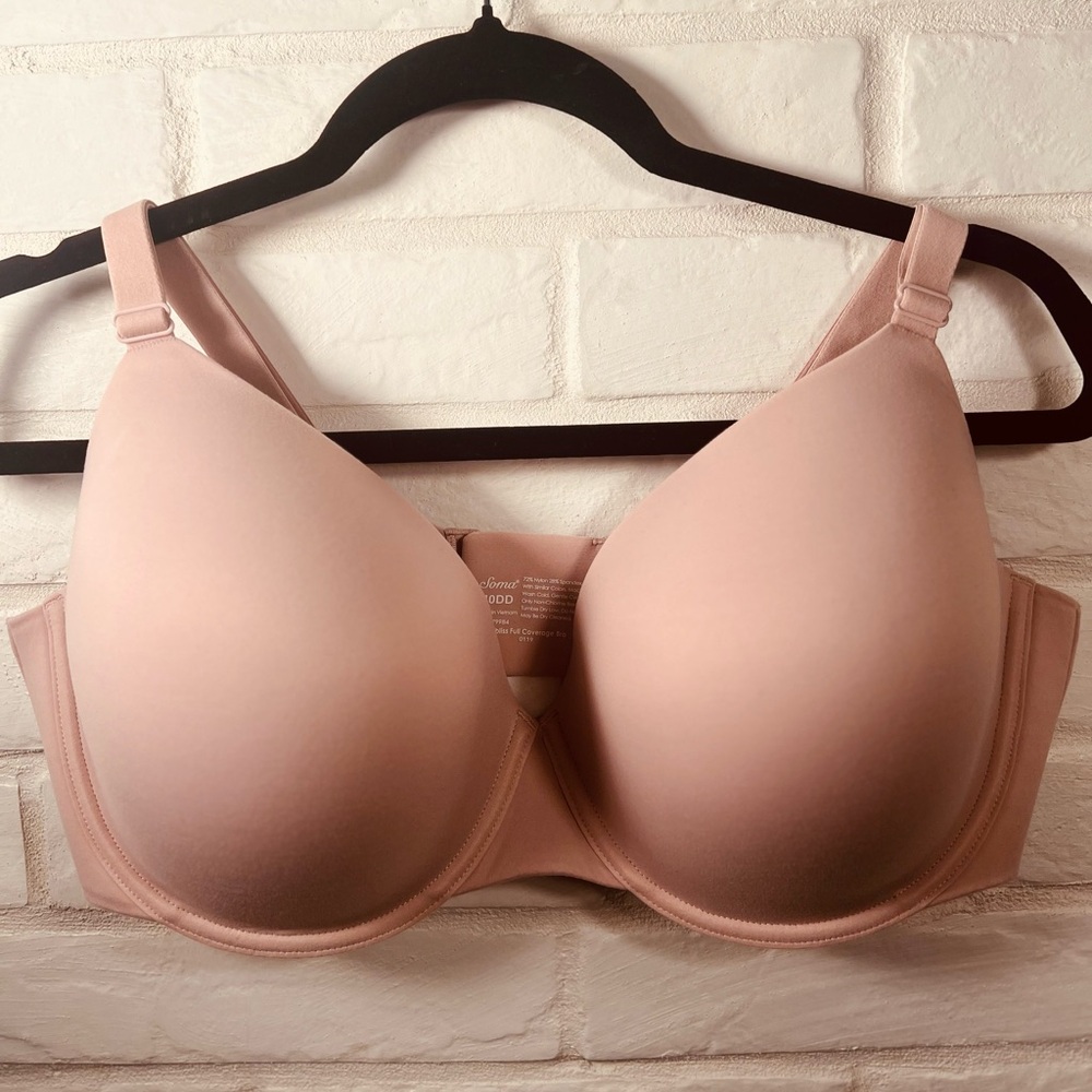 NWT Soma Enbliss Full Coverage Lined  Underwire Bra 40DD Adobe Rose Pink #0526